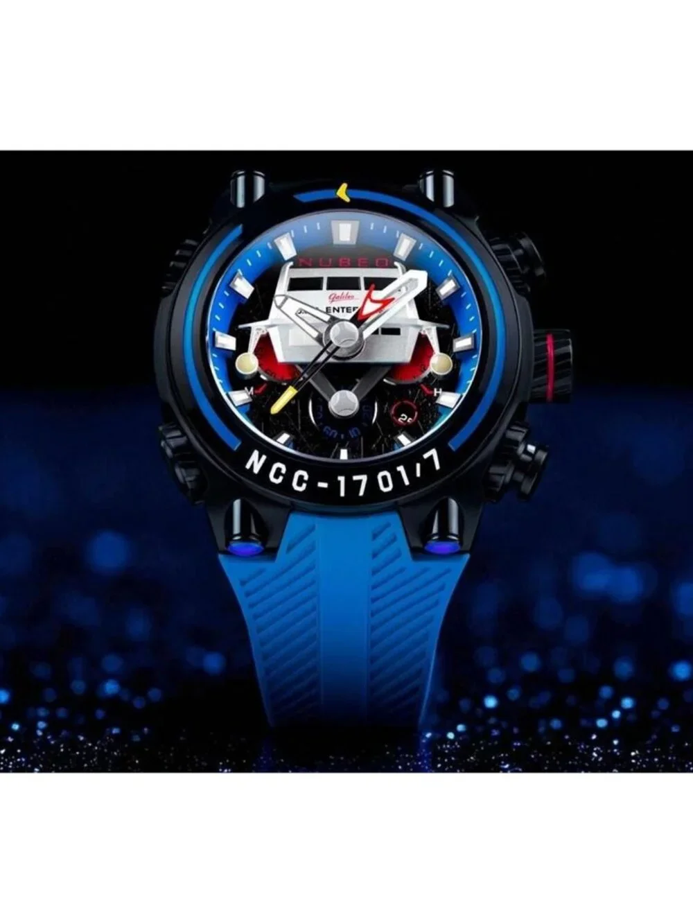 NWT Nubeo Deimos Chronograph Blue Dial Men's Watch